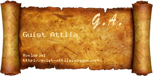 Guist Attila névjegykártya