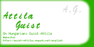 attila guist business card